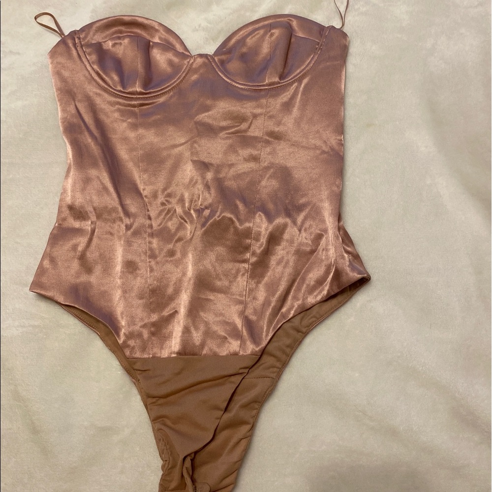 Zara Satin Corset Bodysuit